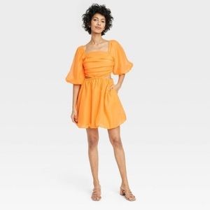 2/$40 Tennessee Orange 🍊 Puff Sleeve Dress
